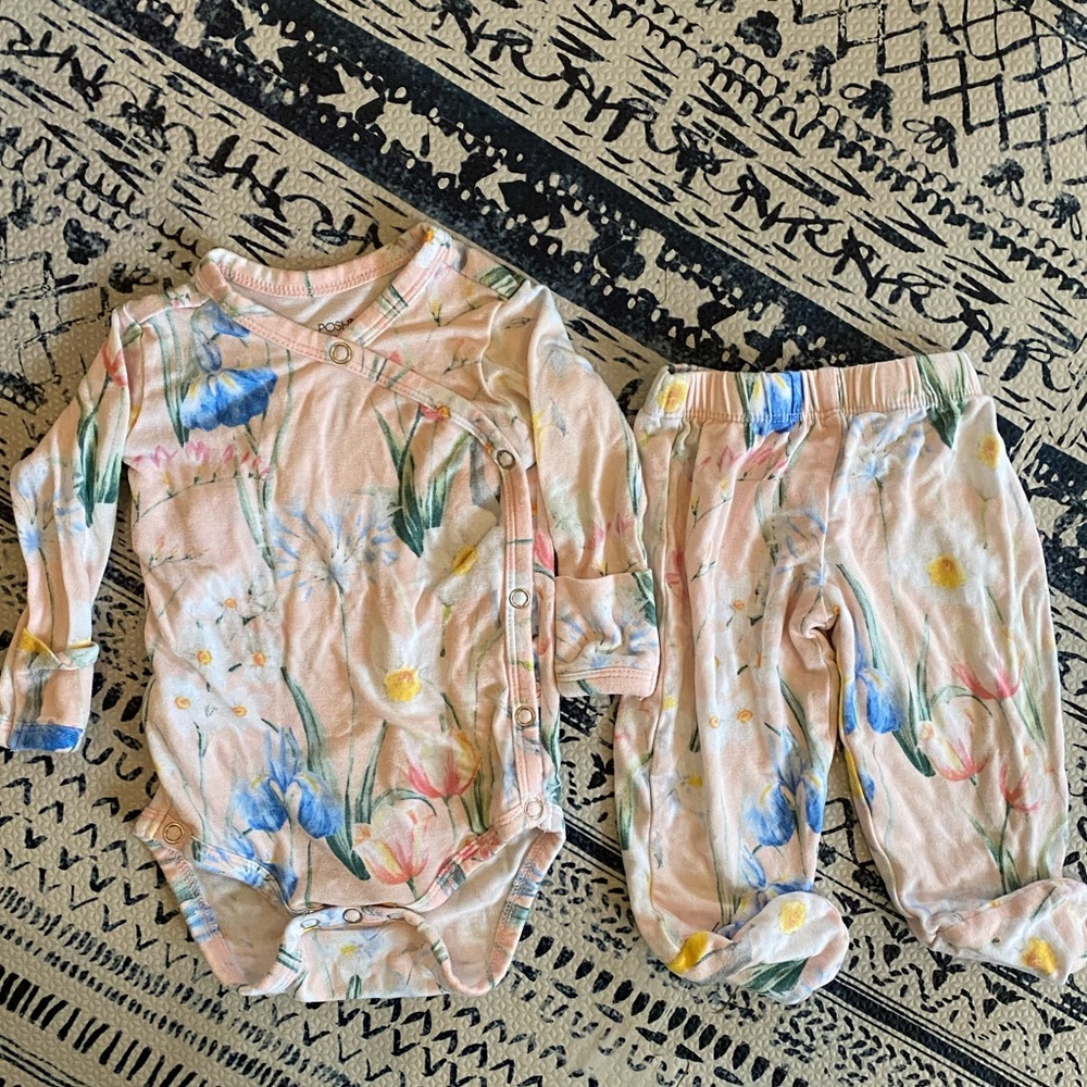 0-3 Months Girls Posh Peanut long sleeve 2 piece outfit